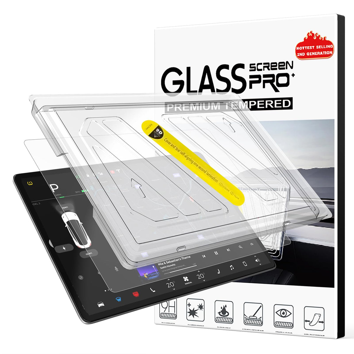 Tempered Screen Protector For Tesla Model 3 Highland [2024]