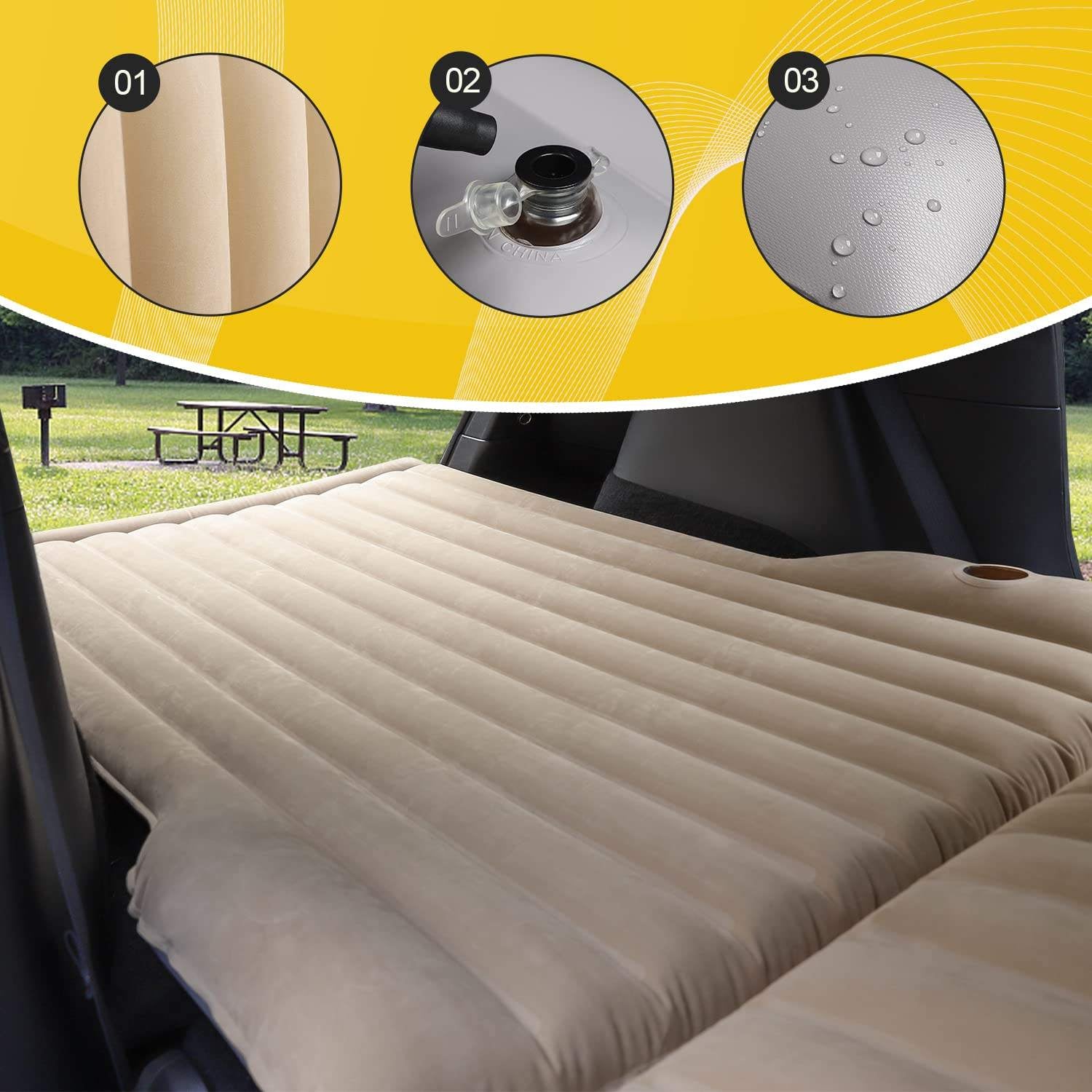 Inflatable Camping Mattress for Tesla Model S, 3, X, Y